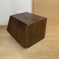 【取引中】アイリスオーヤマ スタック ボックス 扉付き 幅40×奥行38.8×高さ30.5cm ブラウン STB-400D ③の画像