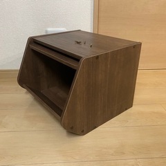 【取引中】アイリスオーヤマ スタック ボックス 扉付き 幅40×奥行38.8×高さ30.5cm ブラウン STB-400D ③の画像