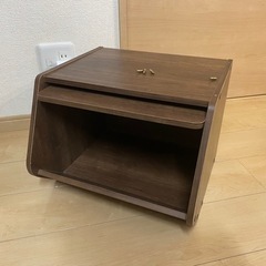 【取引中】アイリスオーヤマ スタック ボックス 扉付き 幅40×奥行38.8×高さ30.5cm ブラウン STB-400D ③の画像