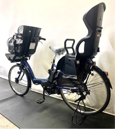 関東全域送料無料 保証付き 電動自転車　ヤマハ　パスキッス　26インチ　3人乗り 8.7ah パワフル　紺色