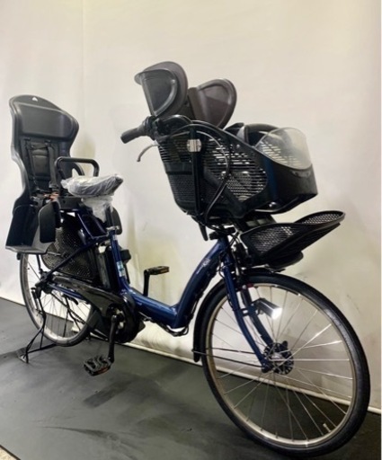 関東全域送料無料 保証付き 電動自転車　ヤマハ　パスキッス　26インチ　3人乗り 8.7ah パワフル　紺色