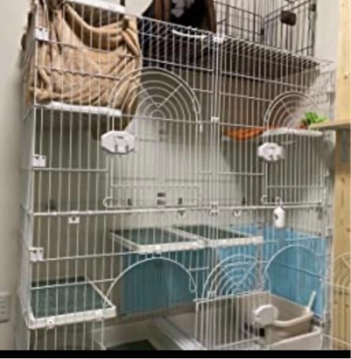 キャットケージ　猫　ケージ　大型　Sクラス　C-03 ホワイト ペットゲージ ペット用品