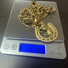 本物の18金　ネックレスとペンダント　116.9g 66cm