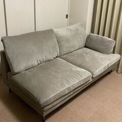 [中古美品]ラージュ　カウチソファー　Ｌサイズ　グレー　[実売12万]