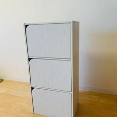 カラーボックス Nカラボ 3段扉付き