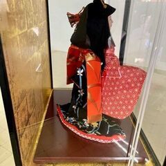 桃の節句　桜山作　童女　ガラスケースの画像