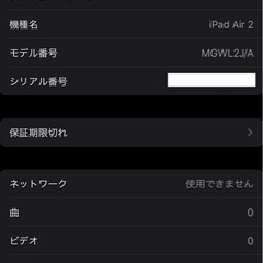 iPad Air2 Wi-Fi+Cellular 128GB スペースグレーの画像