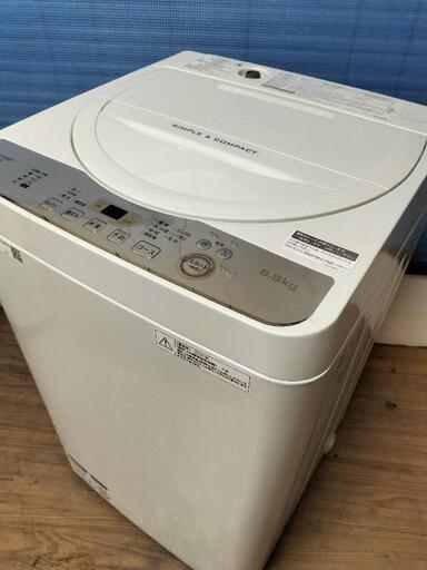 シャープ（SHARP) ES-GE5C-W 全自動洗濯機 5.5Kg 2019年製