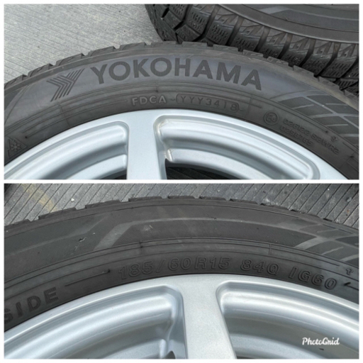 【決まりました】DZETA LA STRADA 15インチ YOKOHAMA iceGUARD iG60 185/60R15 4本ヨコハマ アイスガード 冬タイヤ スタッドレスタイヤ