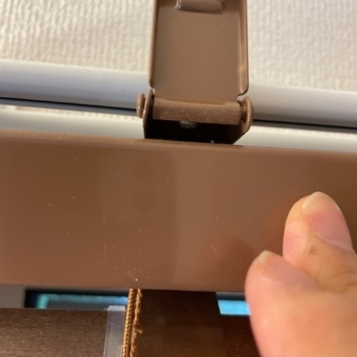 ブラインドカーテン　木目調　カーテンレールに取り付け可能　中古品
