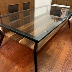 ガラス　ローテーブルの画像