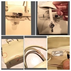 オフホワイト ハンドバッグ 難ありの画像