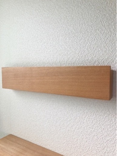 無印良品　壁に付けられる家具長押①　44cm　オーク材