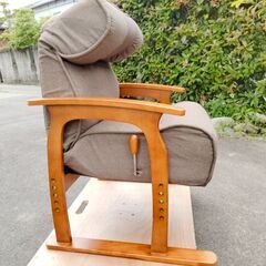 中古 リクライニングチェア リクライニング座椅子 リクライニング 座椅子 ブラウン系 イス 背もたれ 腰かけ リビング 家具の画像