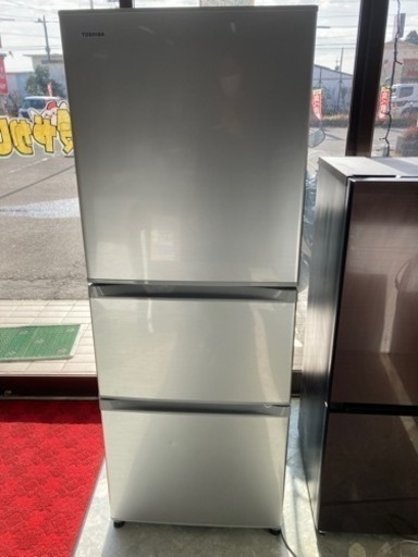 TOSHIBA 東芝 GR-G34SY シルバー 3ドア 冷凍 冷蔵庫  リサイクルショップ宮崎屋住吉店 23.2.1F