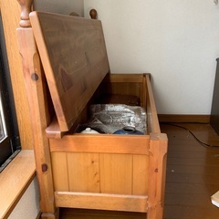 収納 木製 ベンチ ウッド 椅子 カントリーの画像