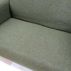 札幌市/清田区 2人掛けソファ 布地 グリーン ソファ 2P 生活家具