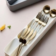 白色、フォーク、スプーン、箸、など 食器入れの画像
