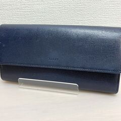 バリー　BALLY　長財布　ネイビー　レザー　元箱ありの画像
