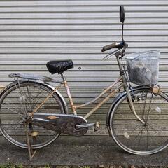 昭和レトロ旧式自転車の画像