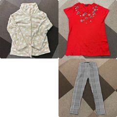 3点まとめ モコモコ部屋着 赤いニット あったかレギンス