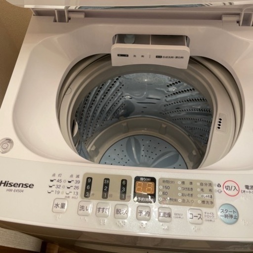 （使用年数1年未満・3年保証）Hisense 全自動電気洗濯機 （家電用）HW-E4504