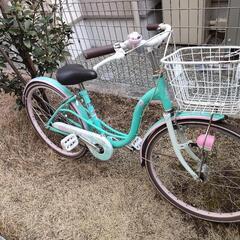 中古自転車　女児　22インチ