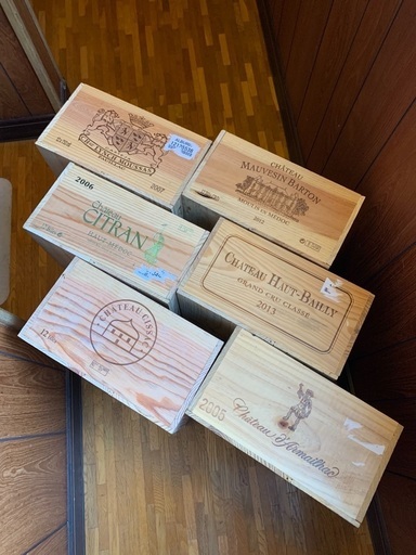 フランスワイン木箱　12本入（6箱あります）
