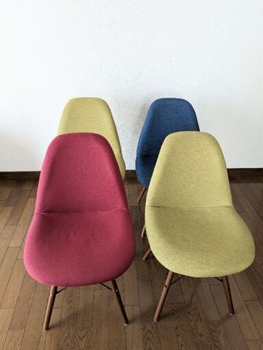 【新品未使用あり】イームズチェア　ファブリック　4脚セット