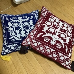クッション&クッションカバー2個セット