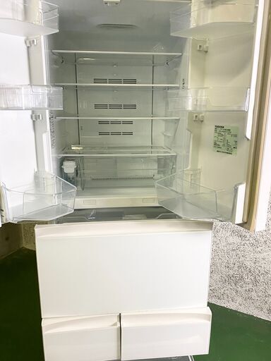 【取引き中】東芝 前面ガラス スリムな仕様 ピコイオンうるおい野菜室 冷蔵庫 458L GR-H460 