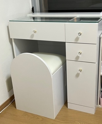 ドレッサー メイク台 コスメ収納 メイクボックス 椅子付き