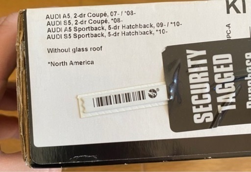 完売:THULE A5 クーペ スポーツバック用 ルーフキャリア取付セット(フット754+バー7123+キット1571) 