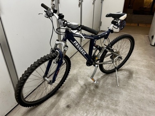 マウンテンバイク プジョー ブルー  前3段、後7段ギア