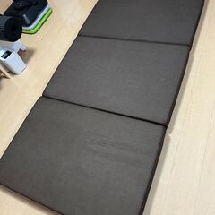中古★三つ折りマットレス★ブラウン★