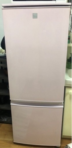 【引き取り限定】SHARP 冷蔵庫　一人暮らし用　ピンク