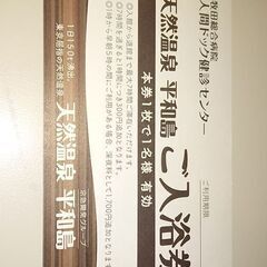 天然温泉 平和島 入浴券(館内着・タオル付き)7時間利用