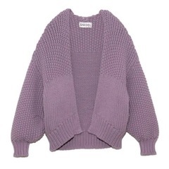 SNIDEL ローゲージコットンカーディガン【ラベンダー】