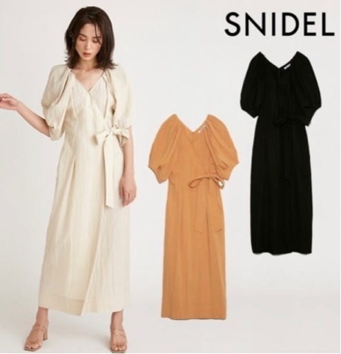 SNIDEL◆バルーンスリーブラインワンピース