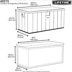 Lifetime【大型567L デッキボックス ベンチタイプ物置】COSTCOの画像