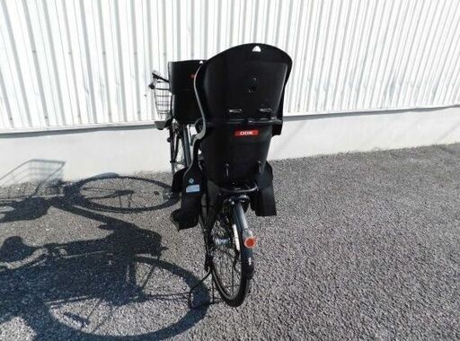 2016年モデル 子供乗せ3人乗り仕様! Panasonic ギュットアニーズF BE-ELMA63 マットナイト 8.0Ah 手元スイッチを新品に交換済み! フロントチャイルドシートとリヤチャイルドシートを付けました! 車体＆バッテリー極めて良好! 自576