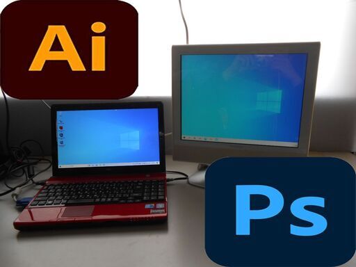 【配送出来ます】おまけ付 NEC 真っ赤なノートパソコン PC-LM550DS6R i3 4GB デュアル画面（近くなら配送も可能です。宅配もお問合せ下さい）