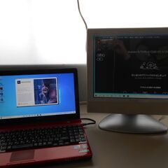 【配送出来ます】おまけ付 NEC 真っ赤なノートパソコン PC-LM550DS6R i3 4GB デュアル画面（近くなら配送も可能です。宅配もお問合せ下さい）の画像