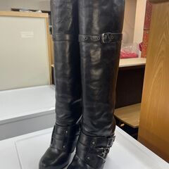 リサイクルショップどりーむ荒田店　No5432 ブーツ　Burberry　バーバリー　牛革　ロングブーツ　２４ｃｍ　中古　再ブーム