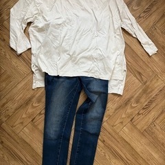 明日処分予定のため、引き取り手探しています◇デニムなど含めて9点まとめ売り・レディース服の画像