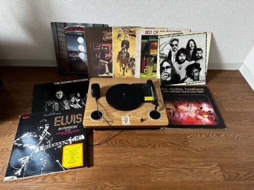 レコード8枚セット　レコードプレーヤー