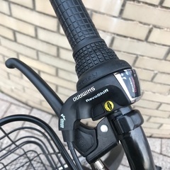 自転車[ムジェロB] 27インチ シティーサイクル 外装6段/LEDライト/レッドの画像