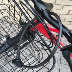 自転車[ムジェロB] 27インチ シティーサイクル 外装6段/LEDライト/レッドの画像