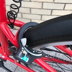 自転車[ムジェロB] 27インチ シティーサイクル 外装6段/LEDライト/レッドの画像