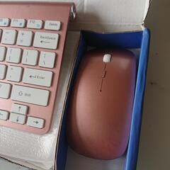 (新品ローズピンク)Bluetoothワイヤレスキーボード(英数)ワイヤレスマウスセットの画像